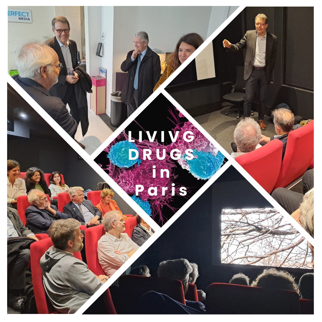 Ф photo collage - Living Drugs scientific conference in Paris, keynote speaker Dr. Michel Sadelain