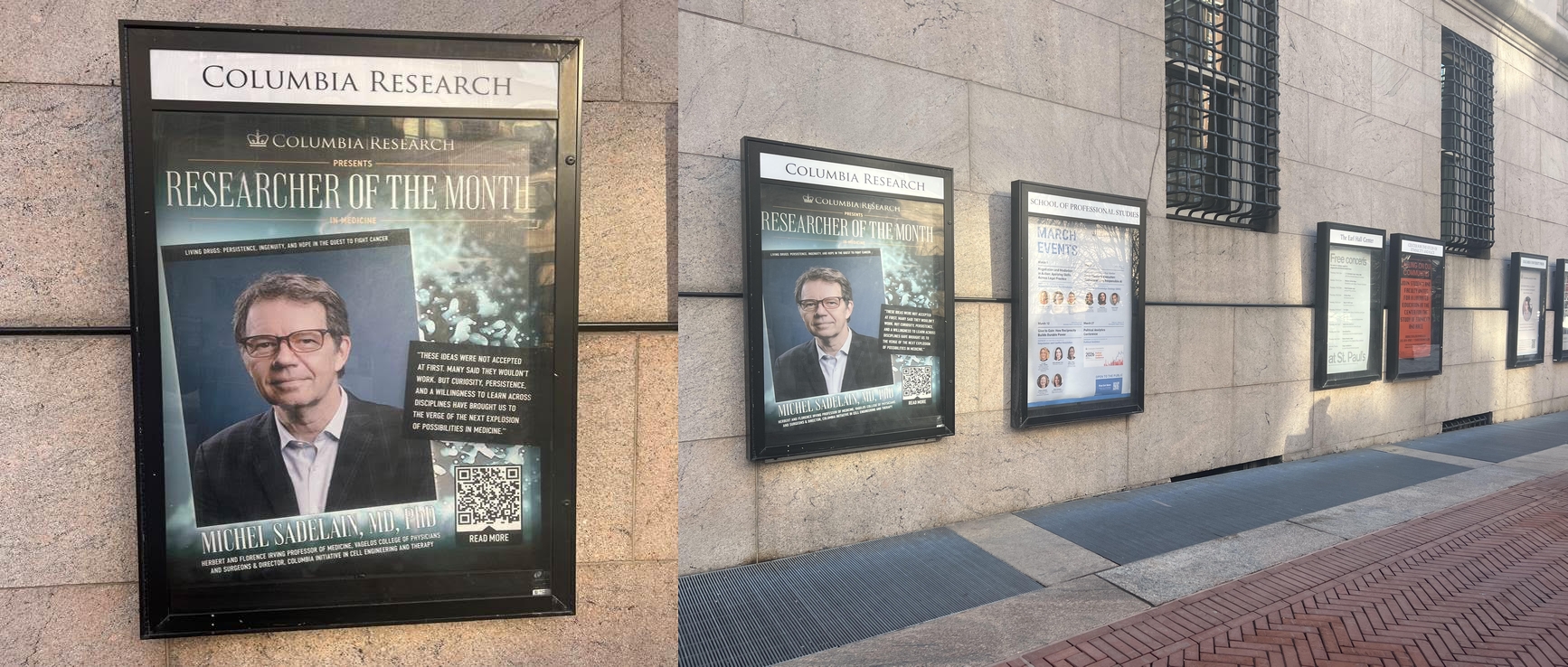 Michel Sadelain, Md Columbia Research billboard